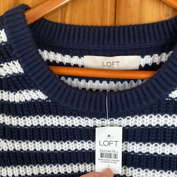 NWT S Loft Striped Sweater Vest - Picture 2 of 2